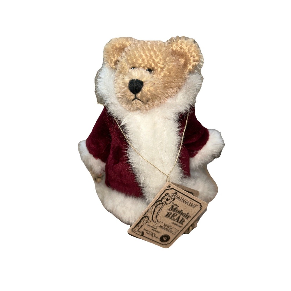Boyd's‎ Bears NICHOLAS BEARINGTON Santa Mohair  Miniature Ornament 5" W Tag